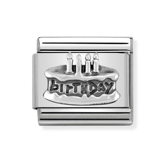 Nomination Silver Birthday Cake Composable Link