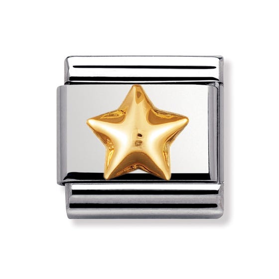 Nomination Gold Raised Star Composable Link
