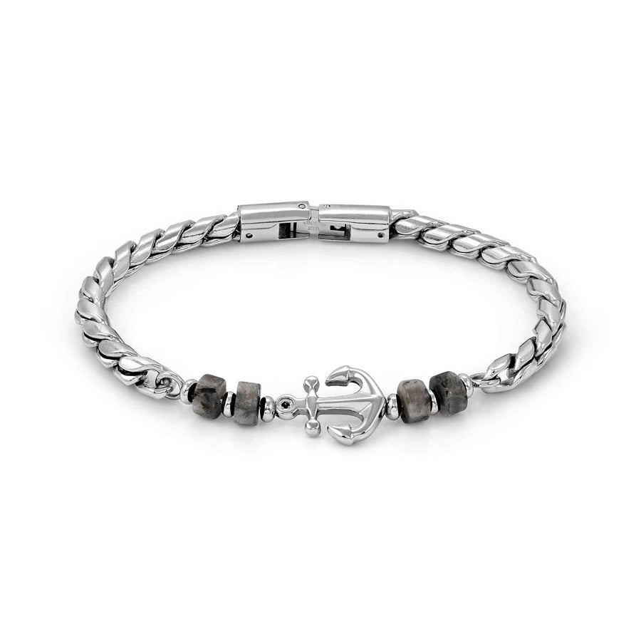 Nomination Grey Jasper Anchor Bracelet