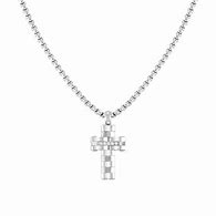 Nomination Diamond Steel Cross Pendant