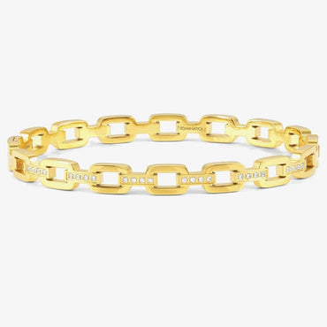 Nomination Rigid Chain CZ Gold Plated Bangle