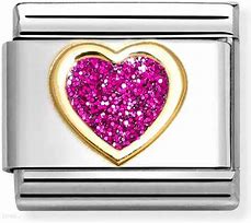 Nomination Pink Glitter Heart Composable Link
