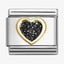 Nomination Black Glitter Heart Composable Link