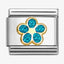 Nomination Turquoise Glitter Flower Link