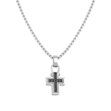 Nomination ManVision Black Cross pendant