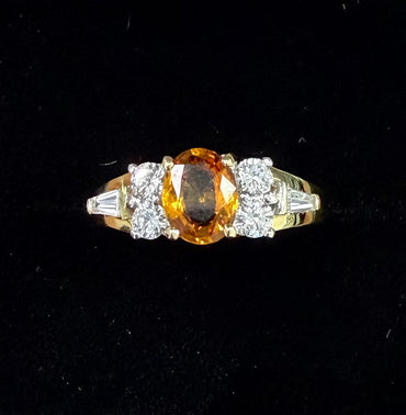Pre-Loved 18ct Yellow Sapphire & Diamond Ring