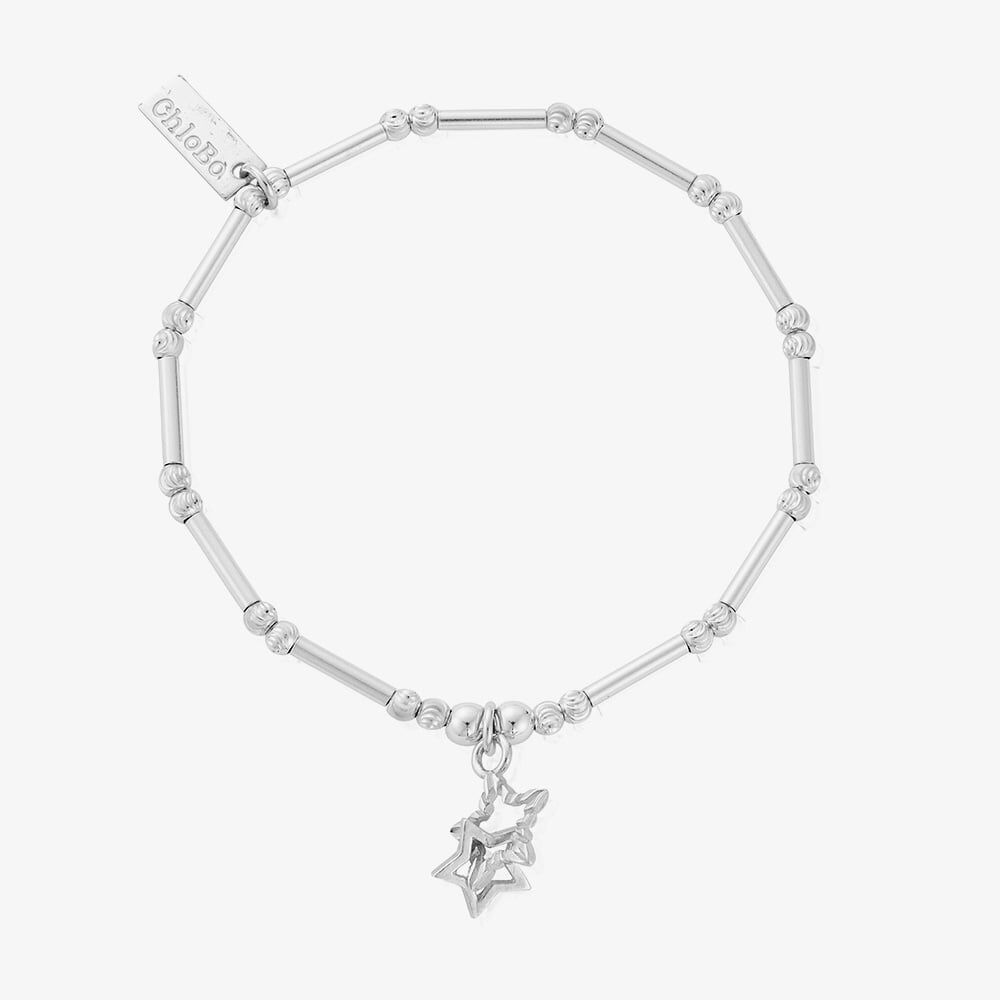 Chlobo Dainty Moon Cut Sparkle Interlocking Stars