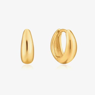 Anie Haie Gold Plated Luxe Huggie Hoop Earrings