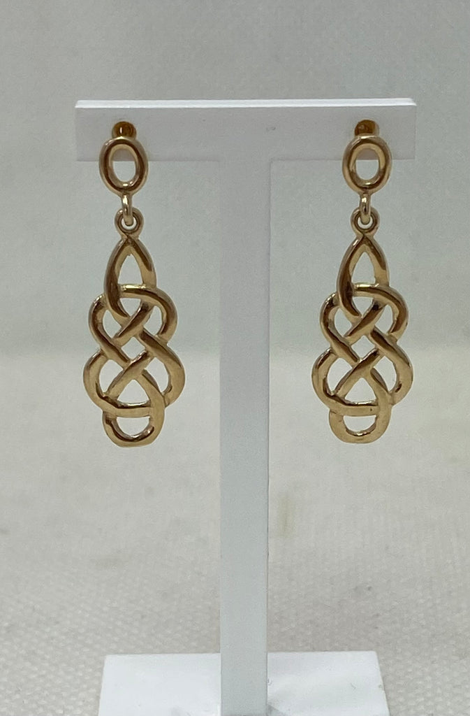 Pre-Loved 9ct Celtic Drop Earrings