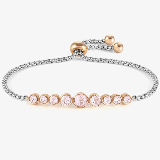 Nomination Round White Crystal Toggle Bracelet
