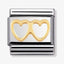 Nomination Double Heart Composable Link