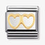 Nomination Double Heart Composable Link