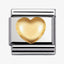 Nomination Gold Raised Heart Composable Link