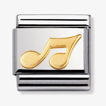 Nomination Gold Music Note Composable Link