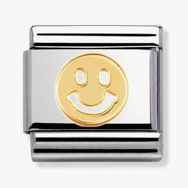 Nomination Gold Smiley Face Composable Link