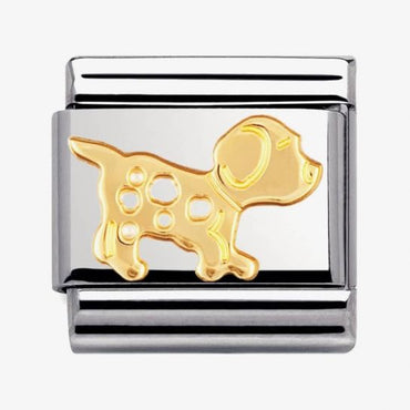 Nomination Gold Dotty Dog Composable Link