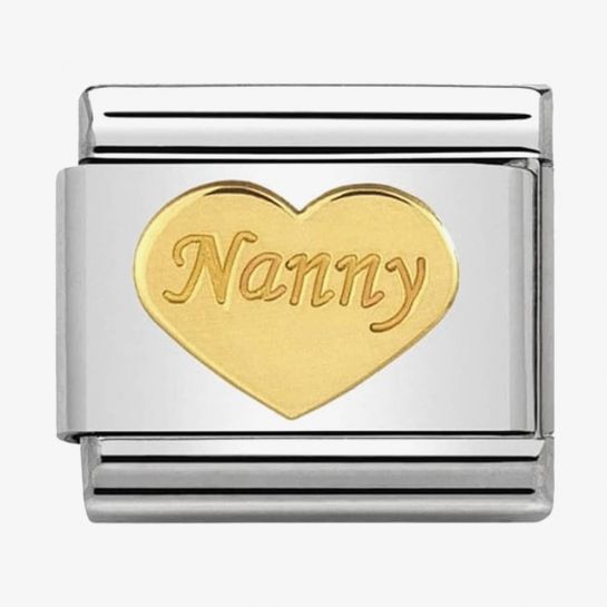 Nomination Gold Nanny Heart Composable Link