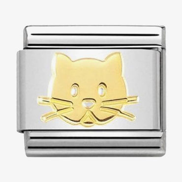 Nomination Gold Cat Face Composable Link