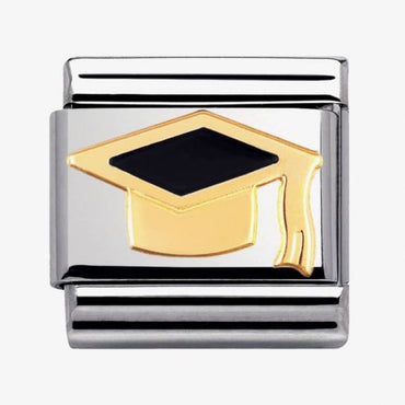 Nomination Gold Graduation Hat Composable Link