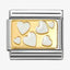 Nomination White Hearts Gold Composable Link