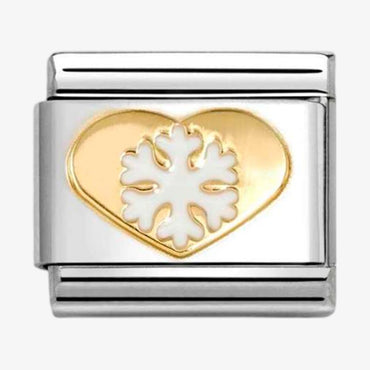 Nomination Gold Heart Snowflake Composable Link