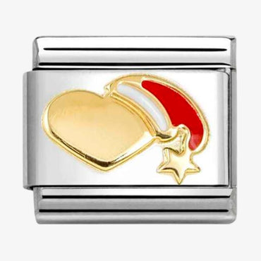 Nomination Gold Heart with Santa Hat Link