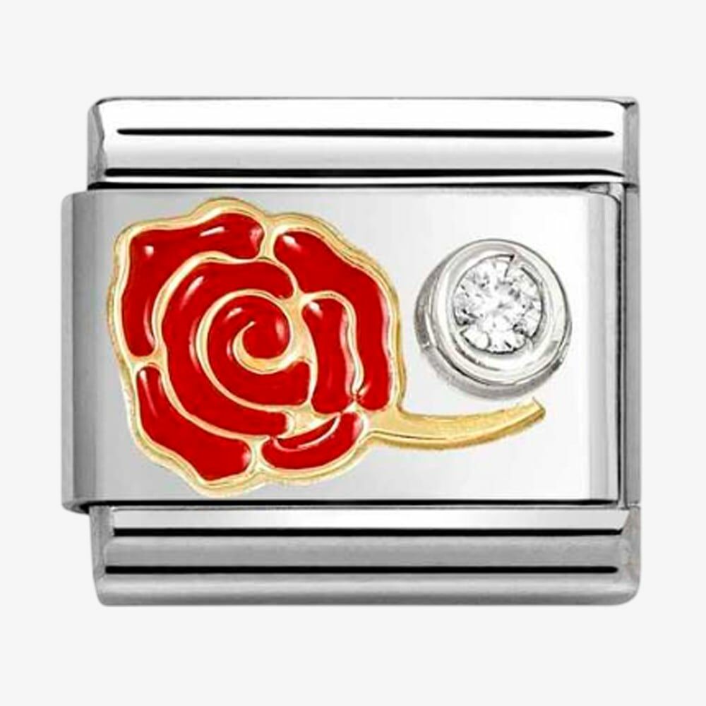 Nomination Red Rose CZ Composable Link