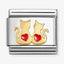 Nomination Cats with Love Hearts Composable Link