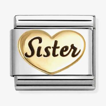 Nomination Sister Gold Heart Composable Link