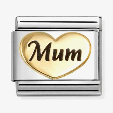 Nomination Mum Gold Heart Composable Link