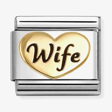 Nomination Wife Gold Heart Composable Link