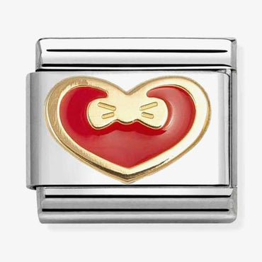 Nomination Red Heart With Bow Composable Link