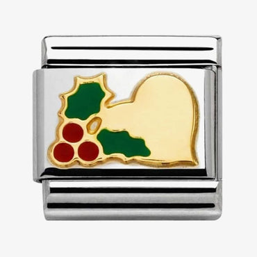 Nomination Heart with Holly Composable Link