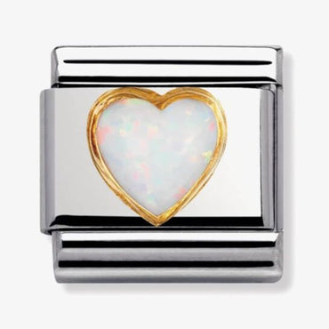 Nomination Opal Heart Composable Link