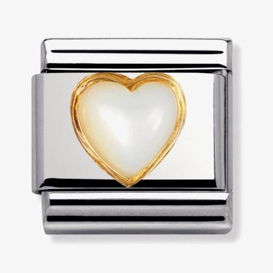 Nomination Mother of Pearl Heart Composable Link