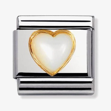 Nomination Mother of Pearl Heart Composable Link