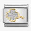 Nomination Silver Glitter Four Leaf Clover Link