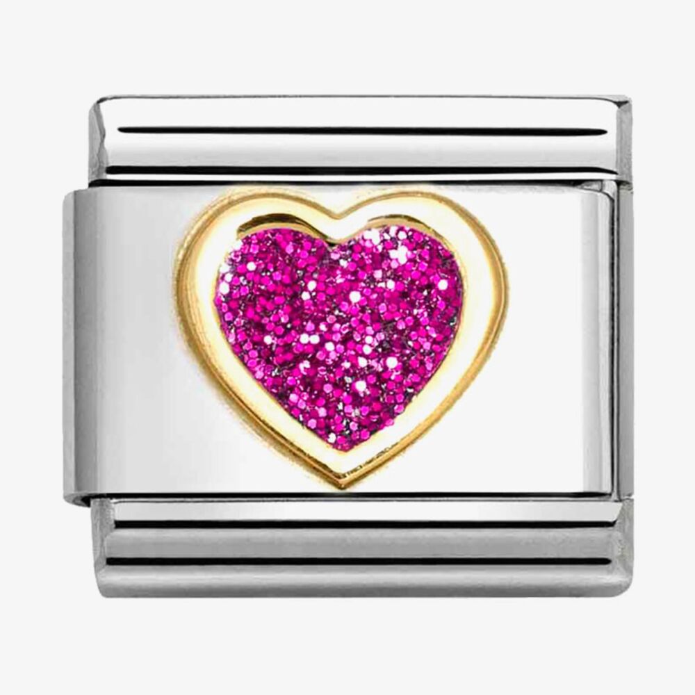Nomination Glitter Heart Composable Link