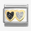 Nomination Double Glitter Hearts Composable Link