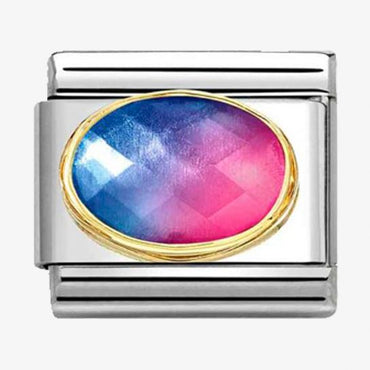 Nomination Two Tone Pink-Blue Composable Link