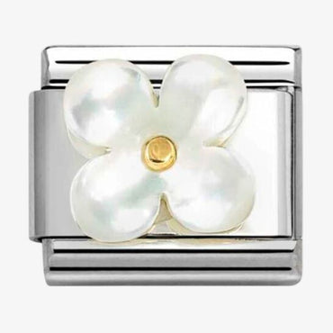Nomination Mother Of Pearl Flower Composable Link