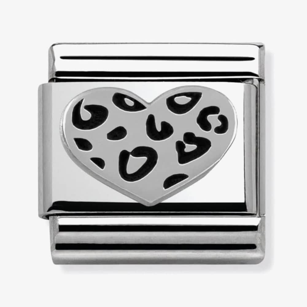 Nomination Leopard Print Heart Composable Link