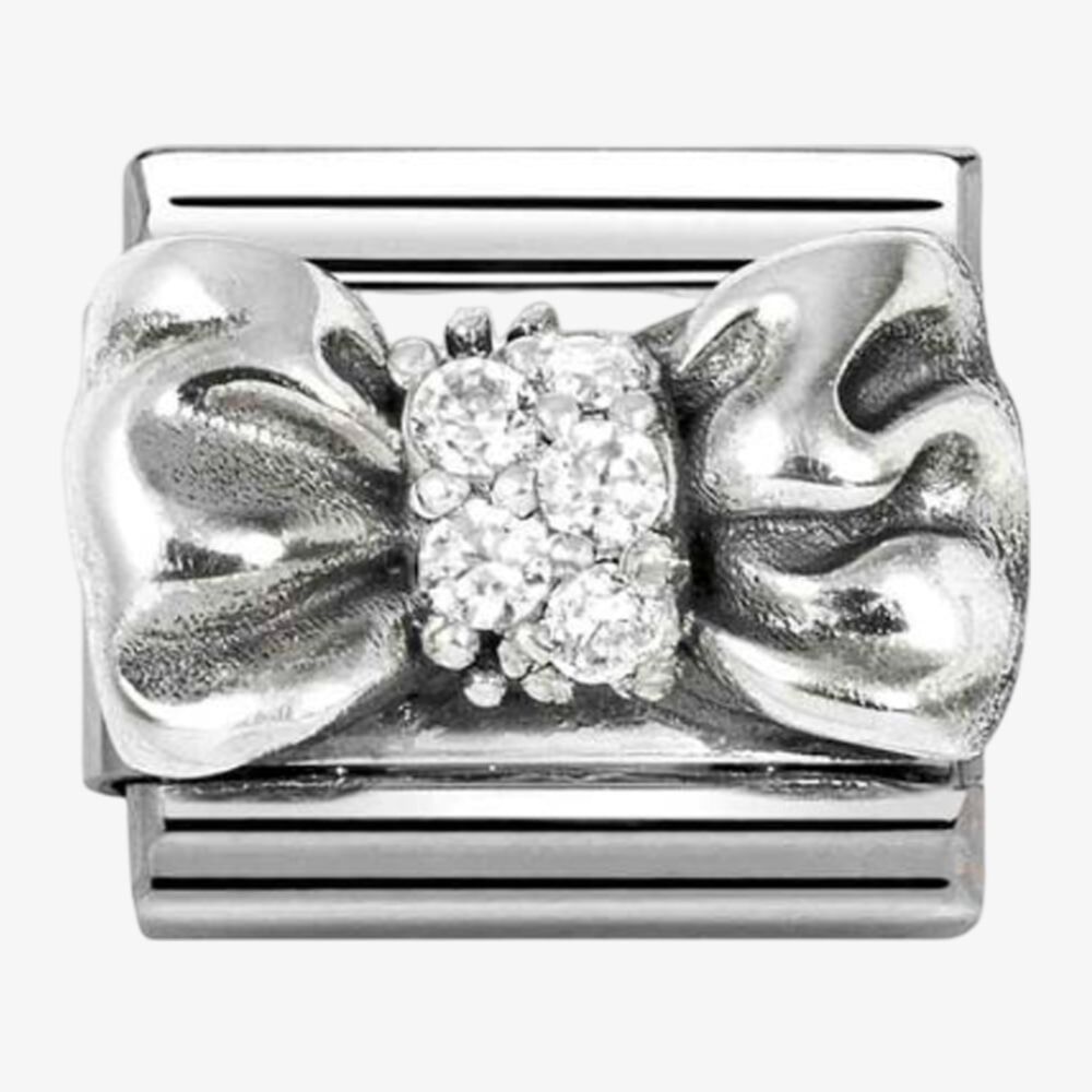 Nomination Silver CZ Bow Composable Link