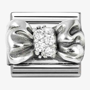 Nomination Silver CZ Bow Composable Link