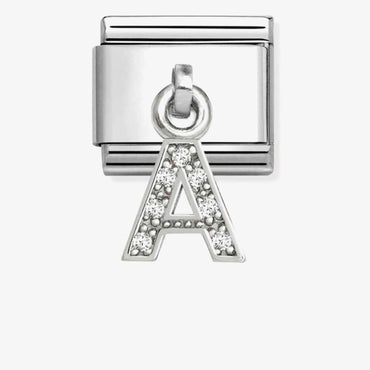 Nomination Silver CZ Letter Pendant Composable Link