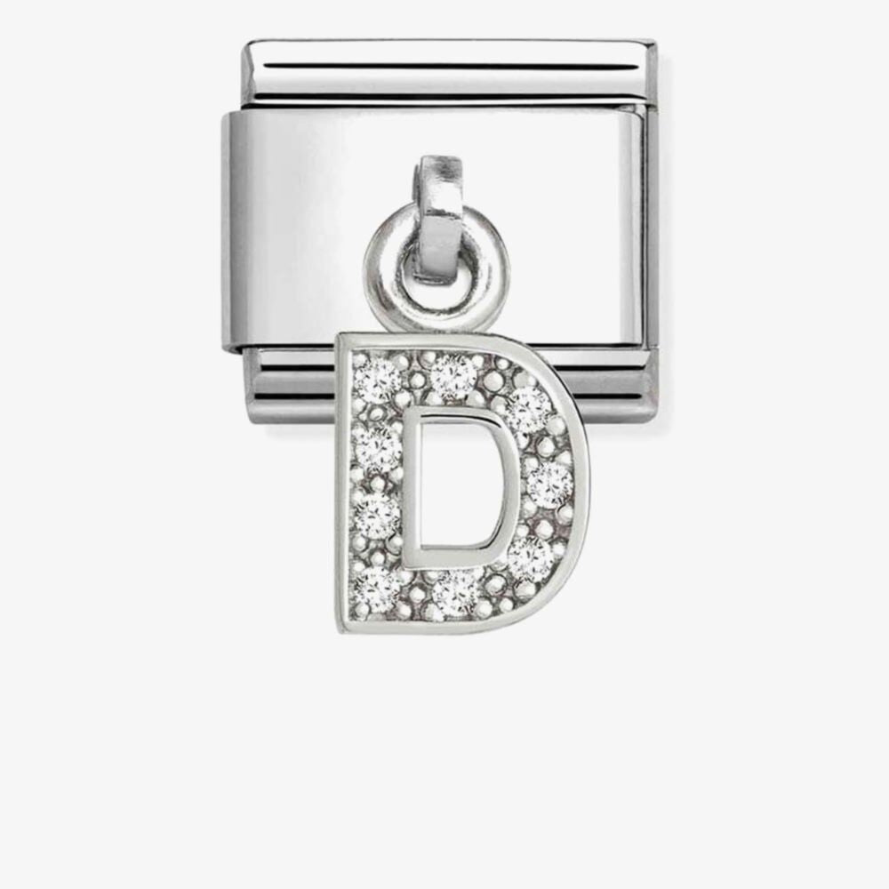 Nomination Silver CZ Letter Pendant Composable Link