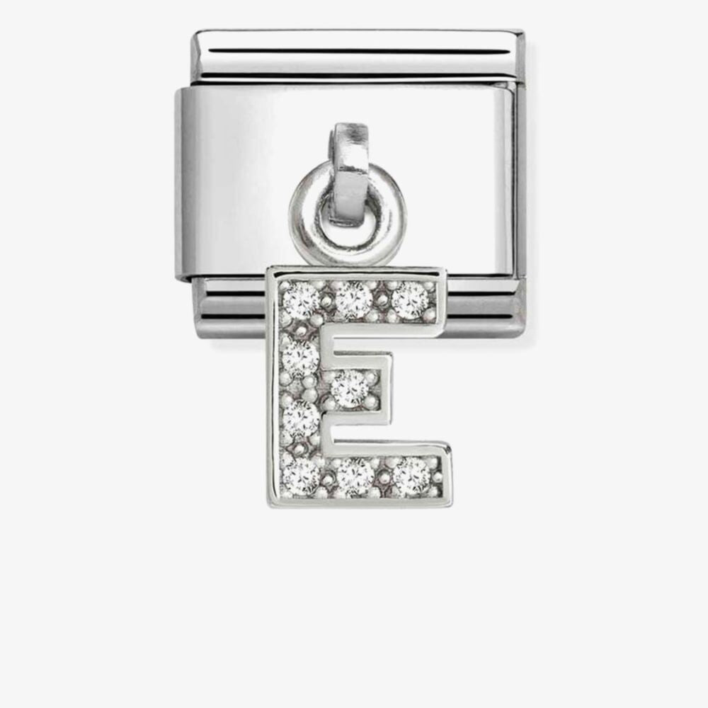Nomination Silver CZ Letter Pendant Composable Link