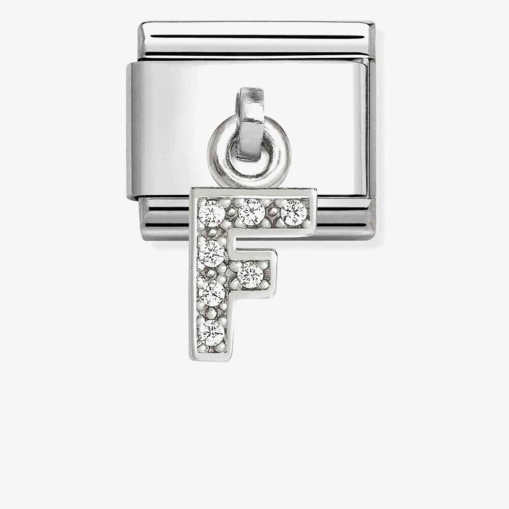 Nomination Silver CZ Letter Pendant Composable Link