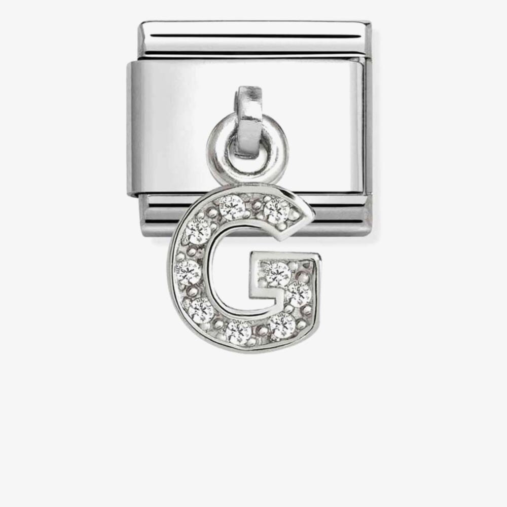 Nomination Silver CZ Letter Pendant Composable Link