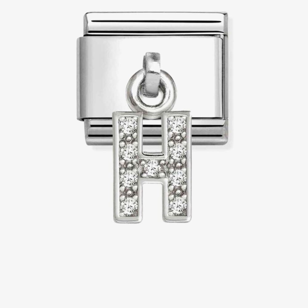 Nomination Silver CZ Letter Pendant Composable Link